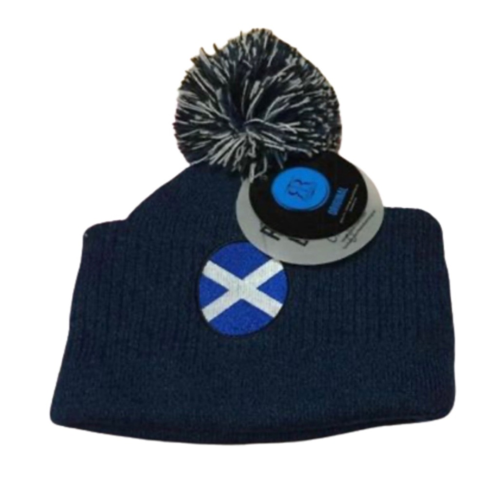 Winter Hat Original Pom Pom Beanie Hat Adults & Kids Bobble Embroidery Cap - Picture 4 of 6